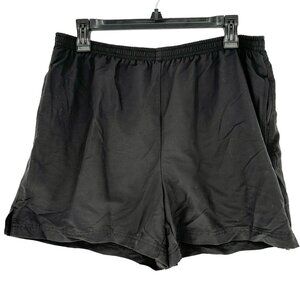 LL Bean Shorts Womens M Black Side Pockets Liner EUC